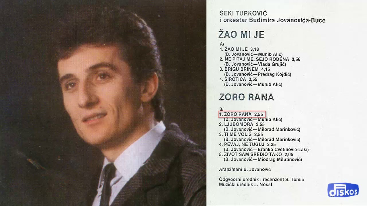 Seki Turkovic - Zoro rana - (Audio 1986)