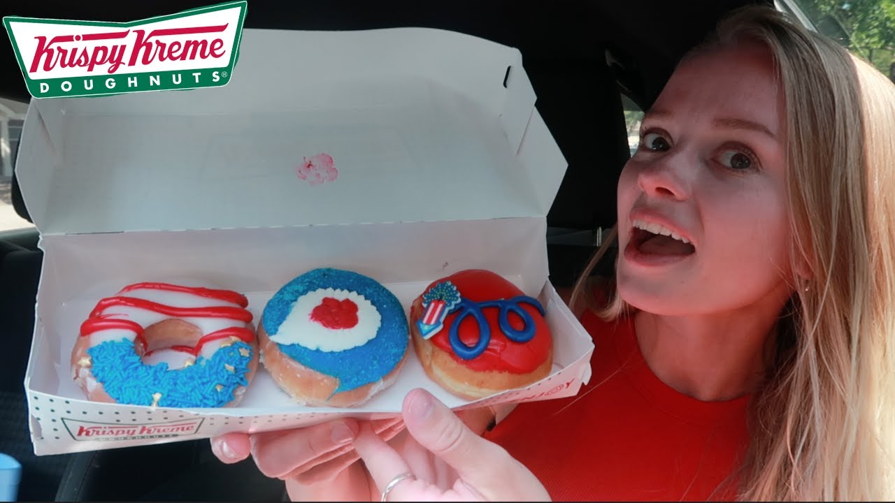 Krispy Kreme Fourth of July star spangled sweetness doughnuts | review | 4th of July donuts