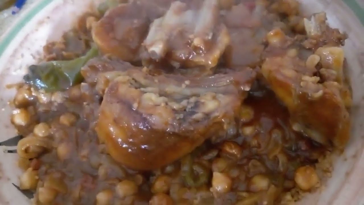 كسكسي بالتقليه بالحم الخروف بكل تفاصيله من ام همام 😋😋👍💃