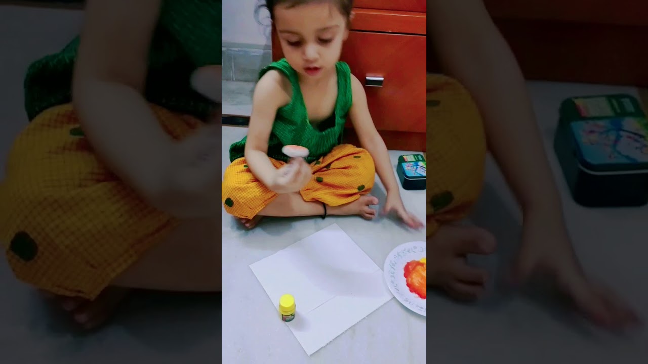Fun DIY Cotton Dab Painting - Gulmohar by Shivanya