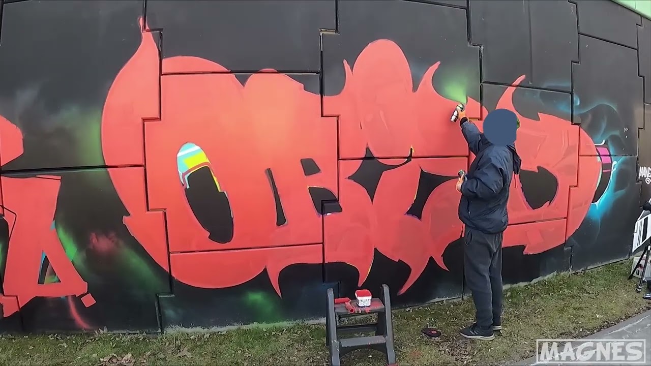 Another #chill #graffiti wall Magnes with Meeotr 2022