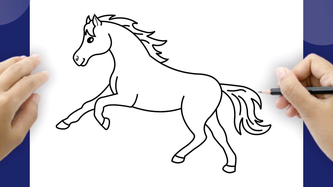 Hur man ritar en häst som hoppar - steg för steg