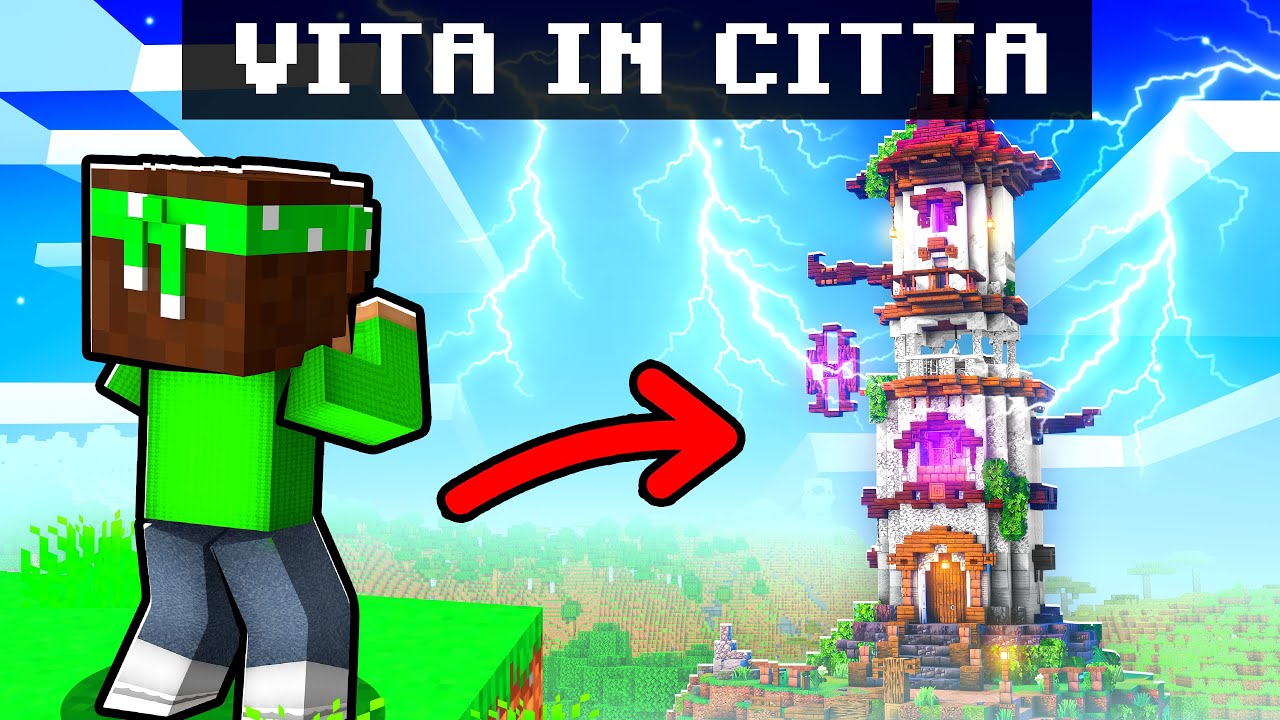 SONO MORTO NELLA TORRE DEL MAGO nella VITA IN CITTÀ 1 REMAKE su MINECRAFT!