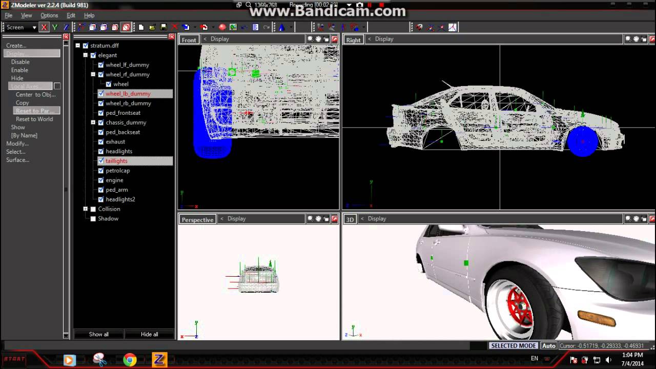 GTA SA ZMODELER CHANGE CAR WHEELS ---- ГТА СА МАШИНЫ ДУГУЙ СОЛИХ