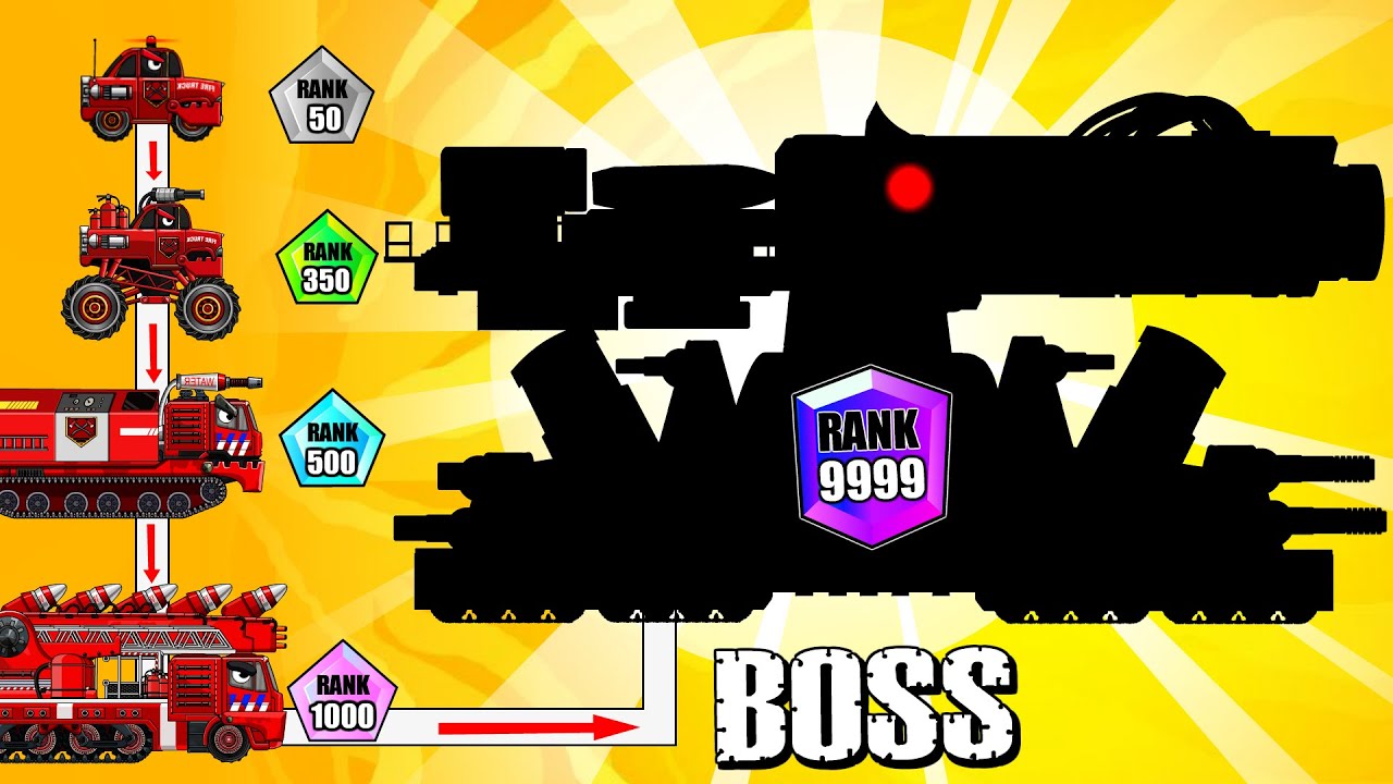 The World of Fire Truck VS MEGA TANK - Cartoons about tank | Arena Tank Cartoon