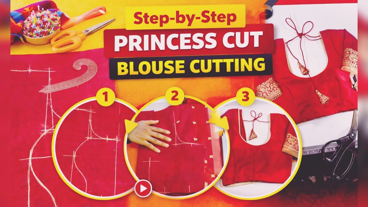 प्रिंसेस कट ब्लाउज कटिंग का बहुत ही आसान तरीका! #blouse #trending #sewing #fashion #ytshorts #shorts