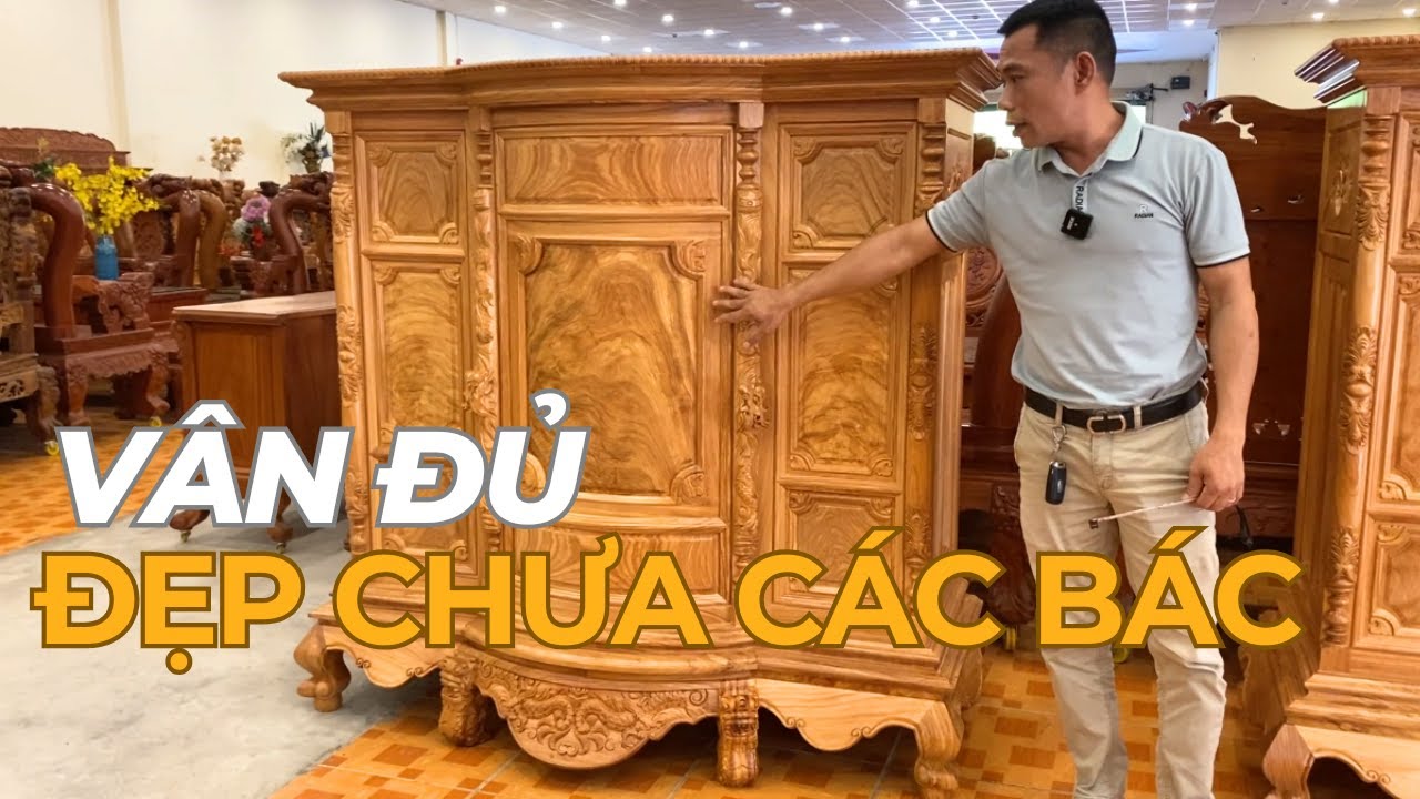 Vân Hiếm Có Trên Hai Chiếc Tủ Thờ Gỗ Gõ Đỏ Vân Siêu Đẹp Không Có Điểm Chê #dogoxuanbac