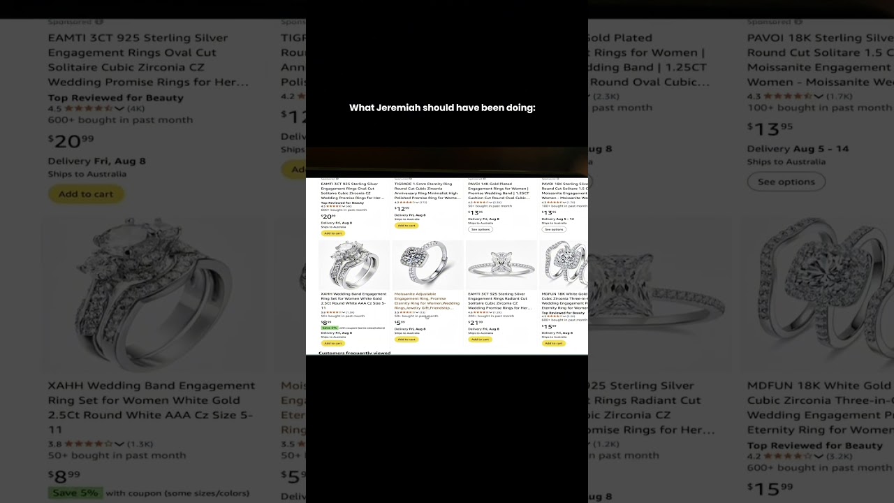 Did Jeremiah even try? Amazon rings under $20 already look like much better options! 😂😂