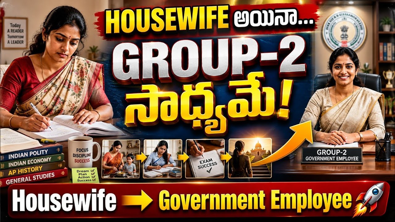 ఇంటి పనులు చేస్తూనే GROUP-2 Crack చేయొచ్చా? | Housewives Motivation 🔥