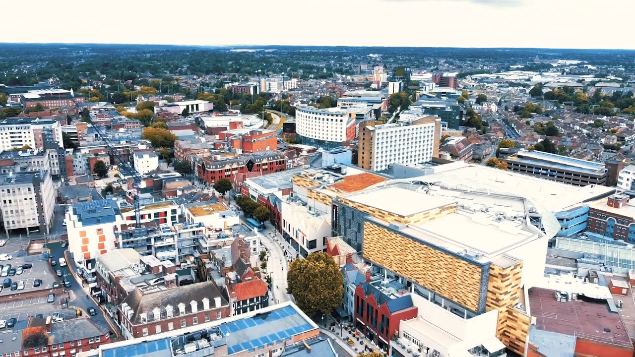 Watford Town Centre Aerial Footage