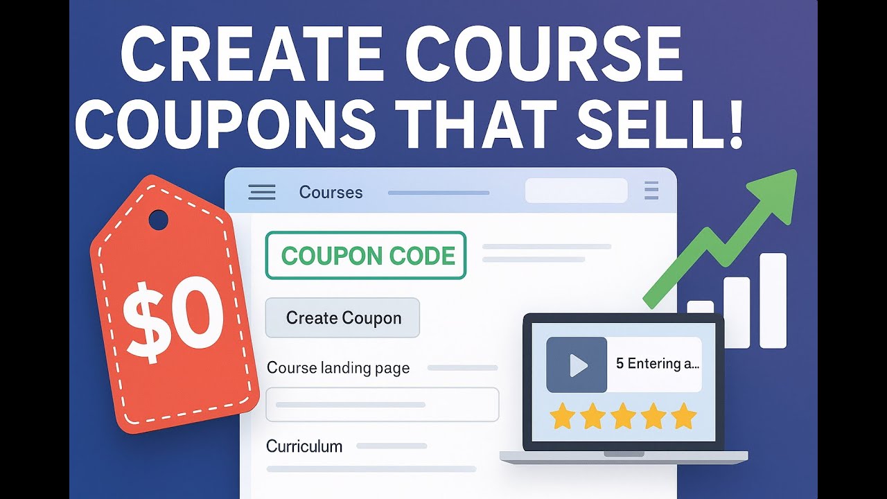 Udemy. How to create discount coupons and market your courses