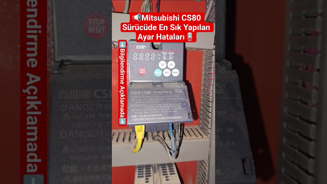 ⚠️Mitsubishi CS80 S&uuml;r&uuml;c&uuml;de En Sık Yapılan Ayar Hataları⚡️ #otomasyon #araselektrik #aboneol #motor