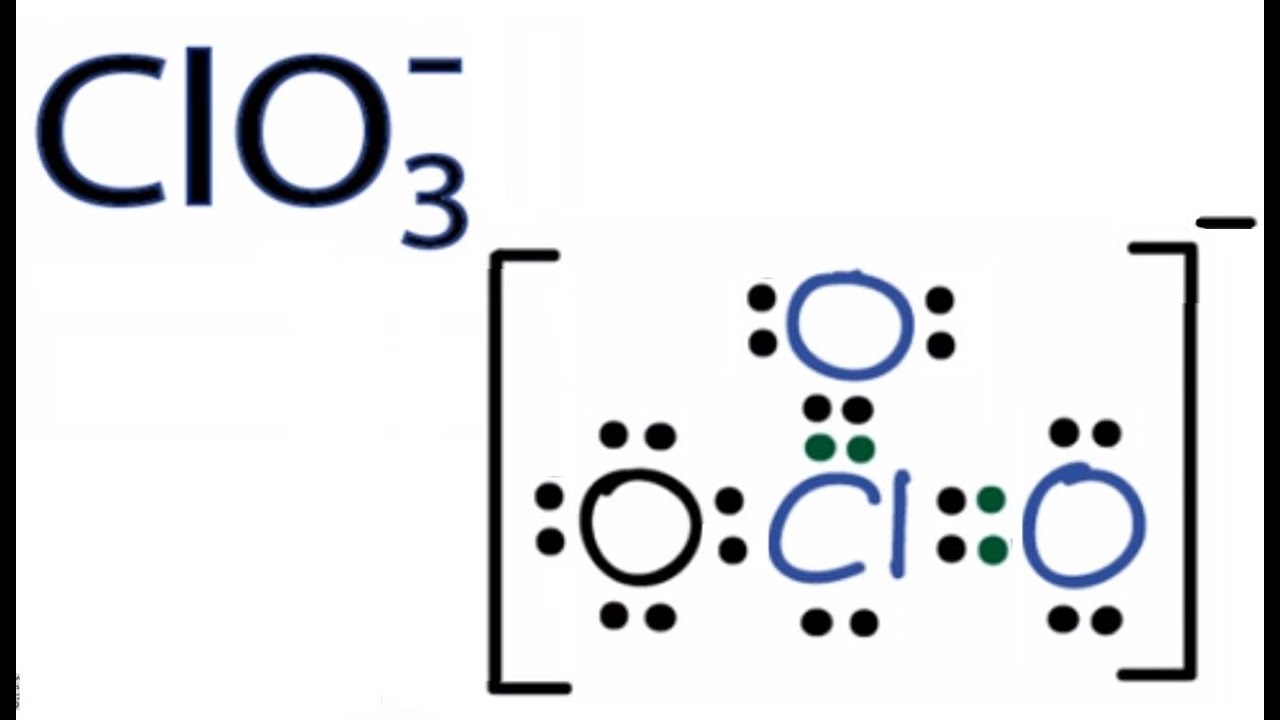 ClO3- Lewis Structure - How to Draw the Lewis Structure for ClO3- (Chlorate Ion)
