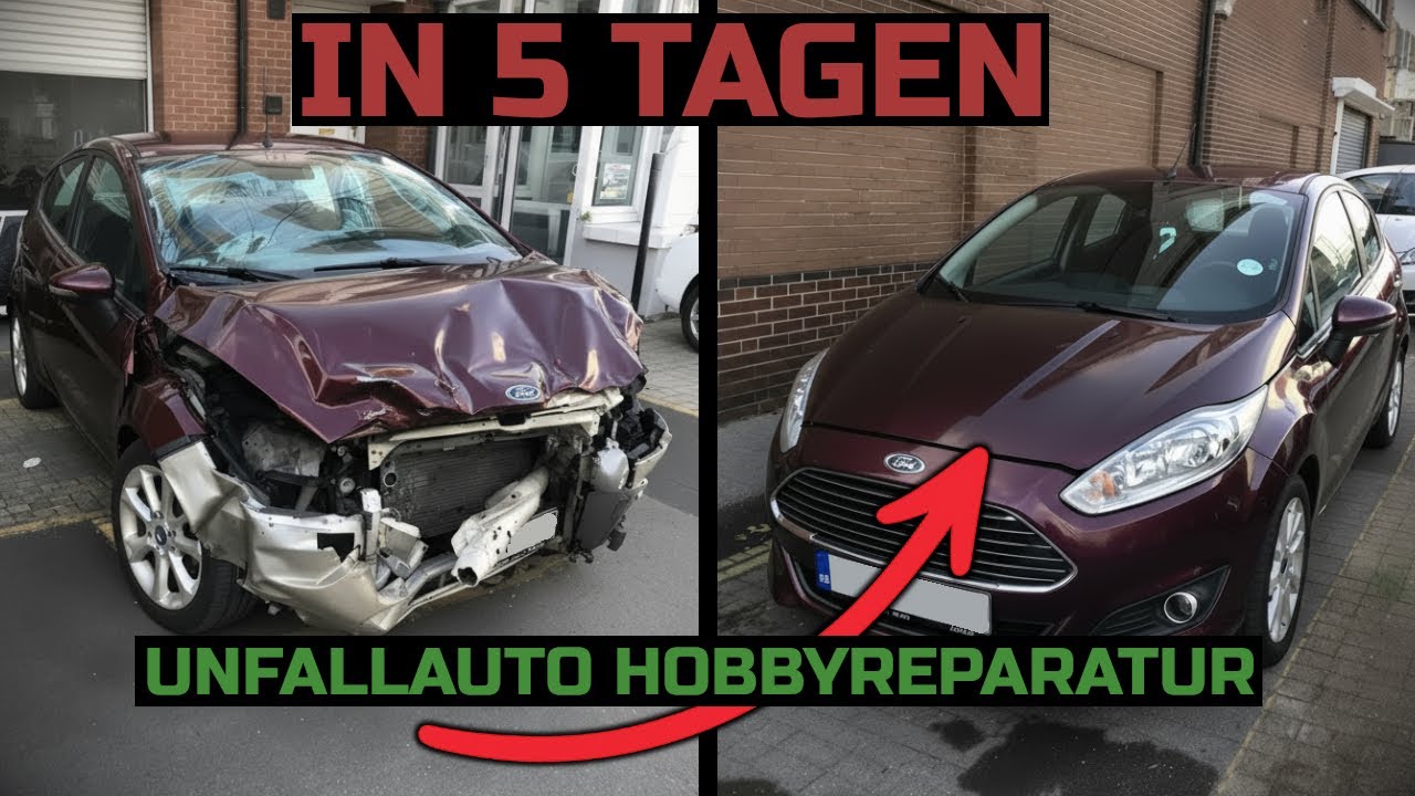 Unfallwagen in 5 Tagen repariert! Professionelle Hobbyreparatur ;) Ford Fiesta #car #tutorial #viral