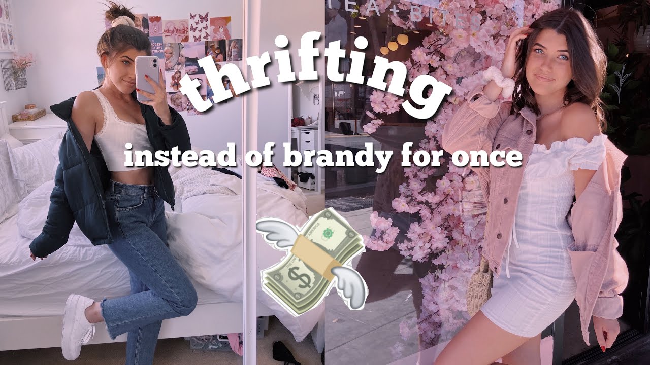 i try thrifting instead of brandy melville + thrift haul