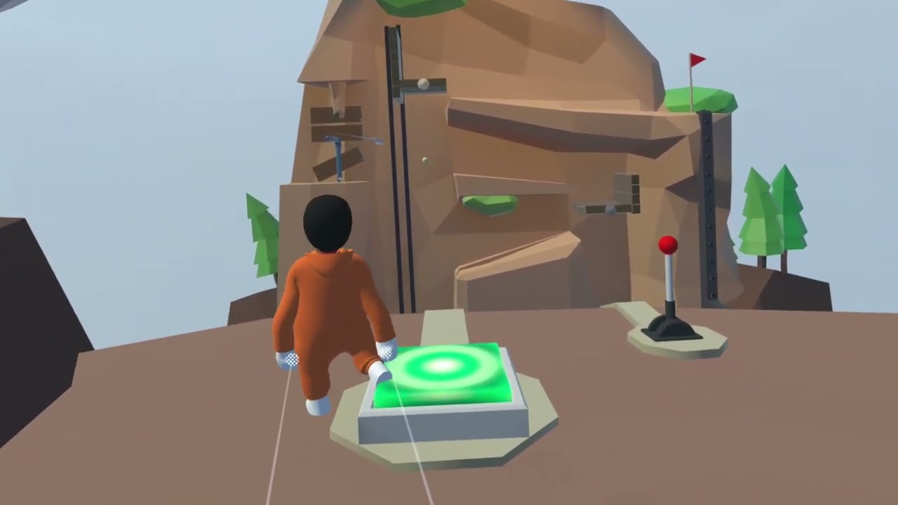 Playing the golf map in human fall flat VR!
