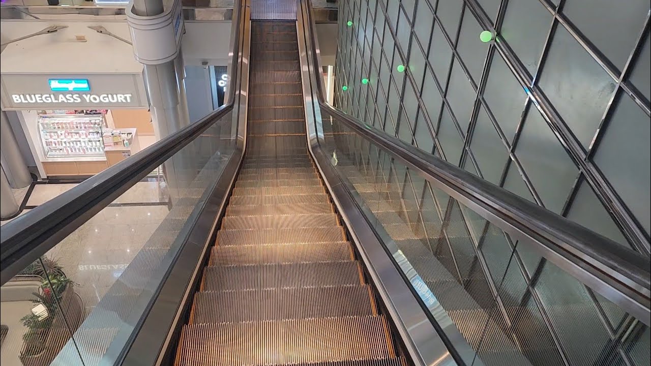 2 Up & 2 Down Single-file + 2 Standard Mitsubishi Escalators at J-Life, Pudong, Shanghai, China