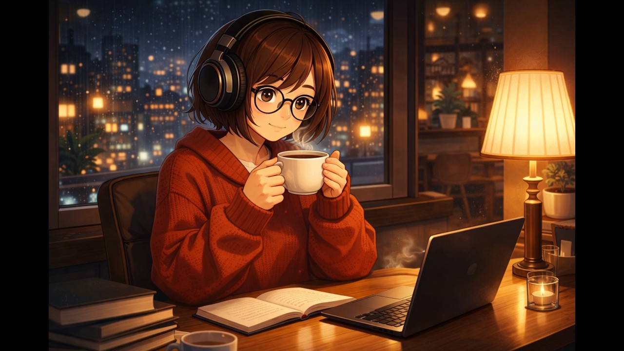 Midnight Draft ☕ with Rivia | 4 Hour Lofi Piano Beats for Study & Coding