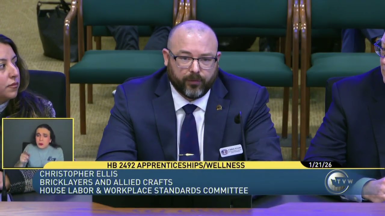 Constructions Workers' Mental Health | Public Hearing on HB 2492 | Rep. Greg Nance