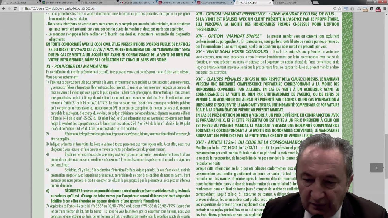 Loi ALUR et Loi Hamon - droits à honoraires et formalisme du mandat