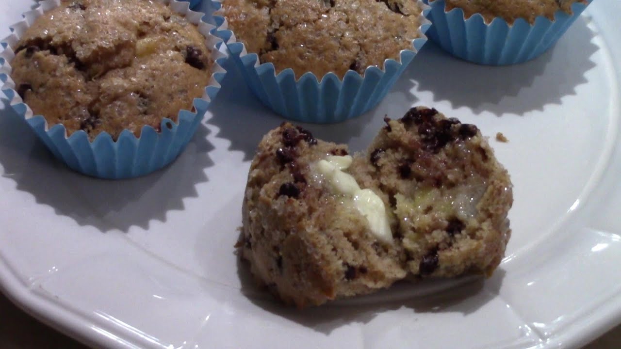 Banana Chocolate Chip Muffins Shortcut with Kodiak Pancake Mix