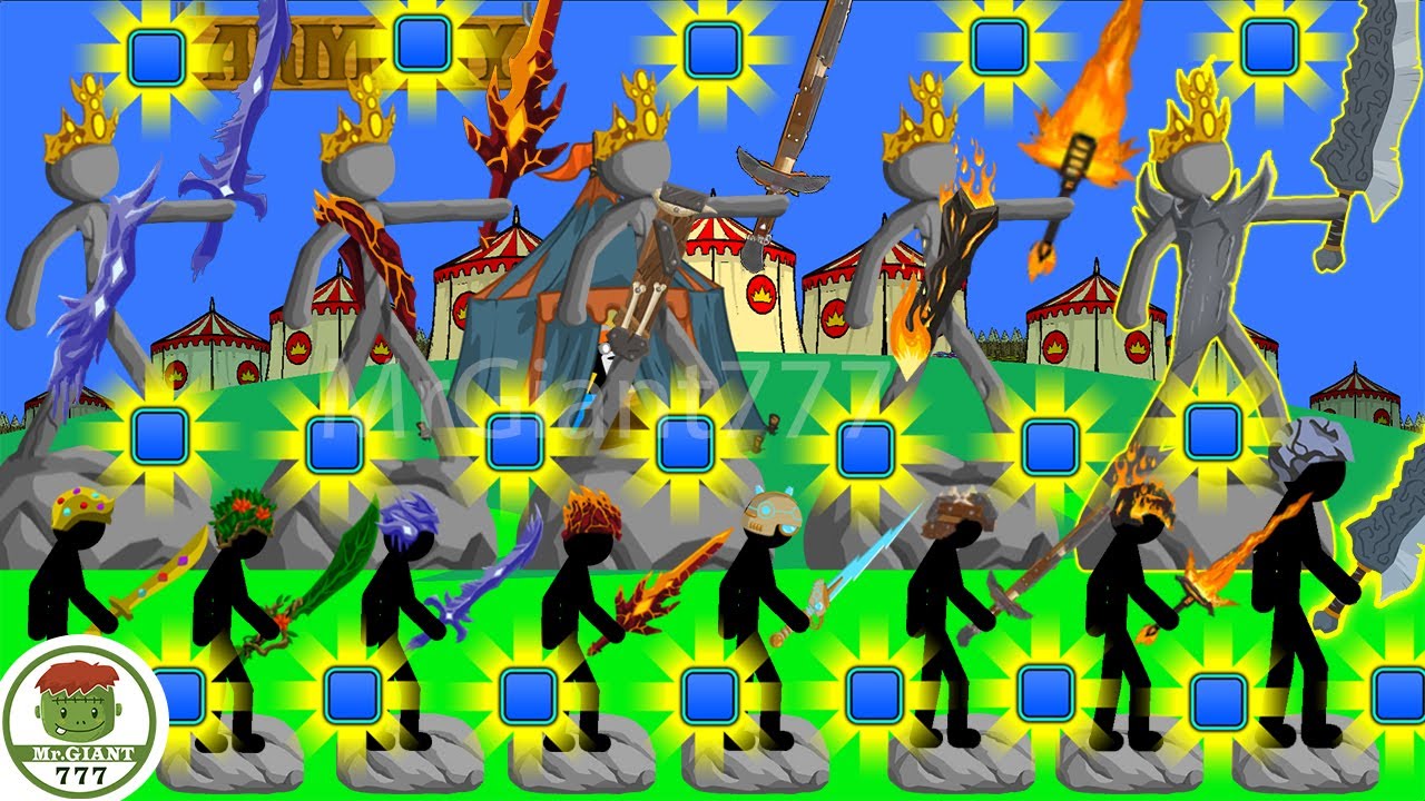 BEST BASE STATUE CONTROLS ARMY SWORDWRATH ALL SKIN VS FINAL BOSS | Stick War Legacy Mod | MrGiant777