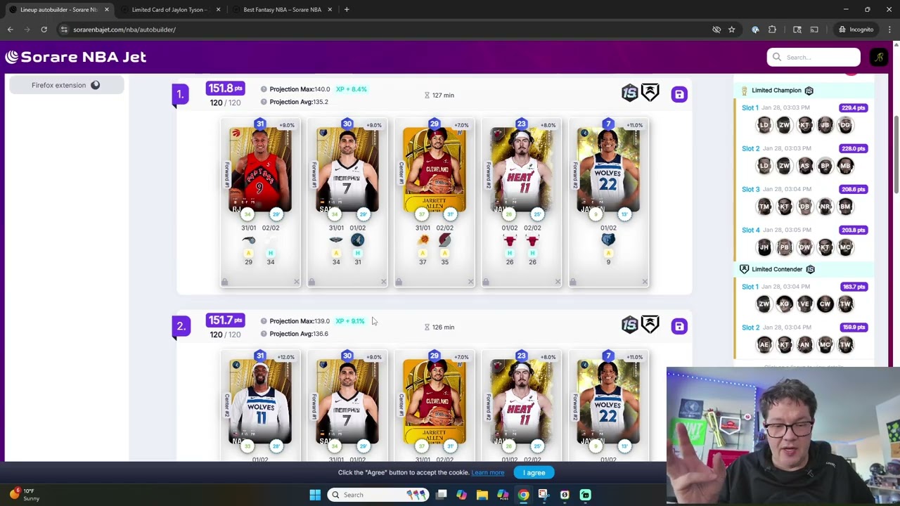 Sorare NBA Lineup Setting GW 30