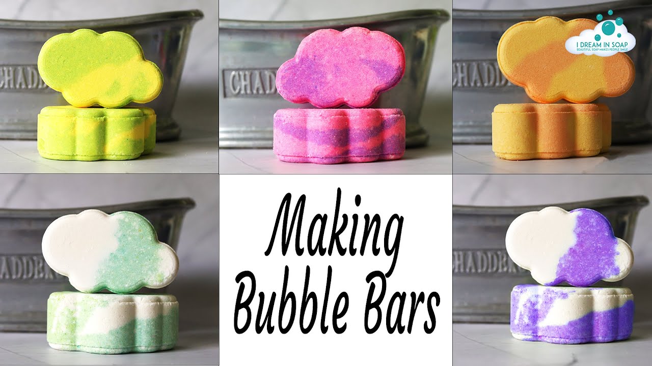 Making Bubble Bars, solid bubble bath.