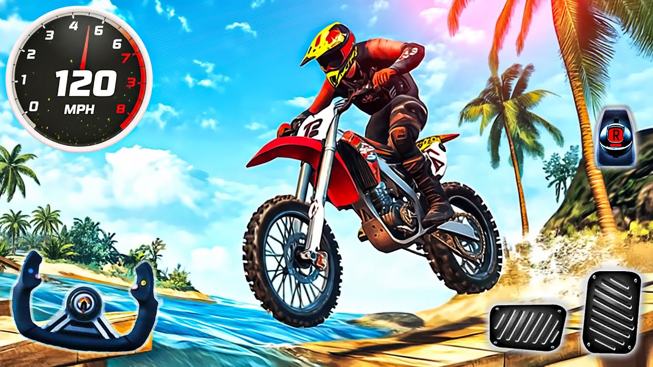 Stunt Motorcycle Racing | Extreme Motocross Dirt Bike Rider 3D - Android GamePlay