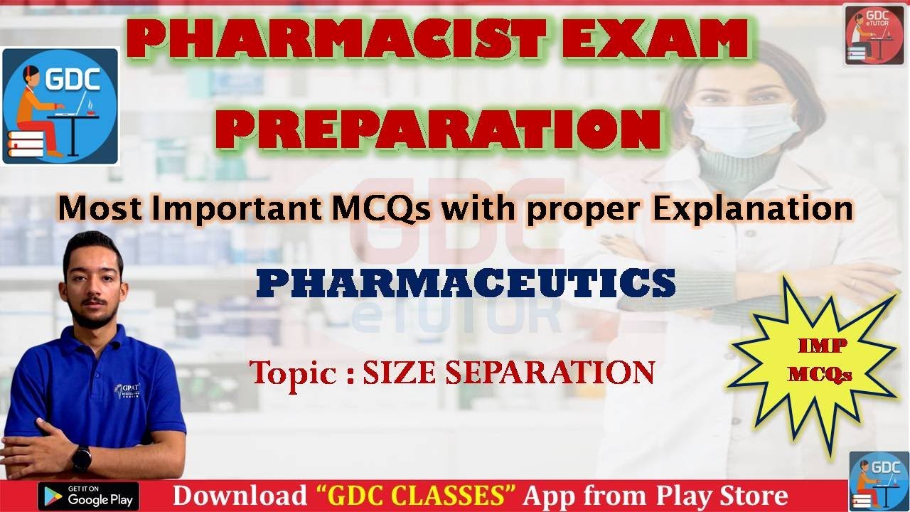 SIZE SEPARATION [PHARMACEUTICS] IMPORTANT MCQS | PHARMACIST EXAM PREPARATION BY AKASH SIR.