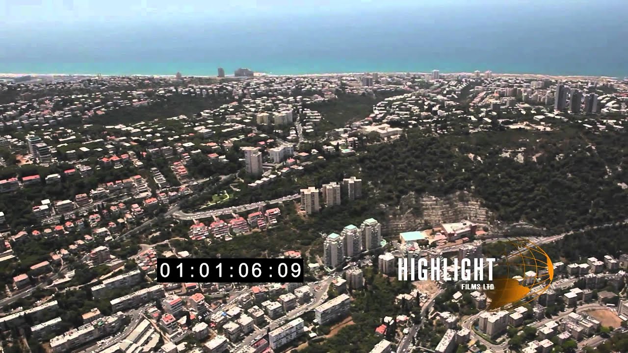 HD Aerial footage of israel: Haifa 25p
