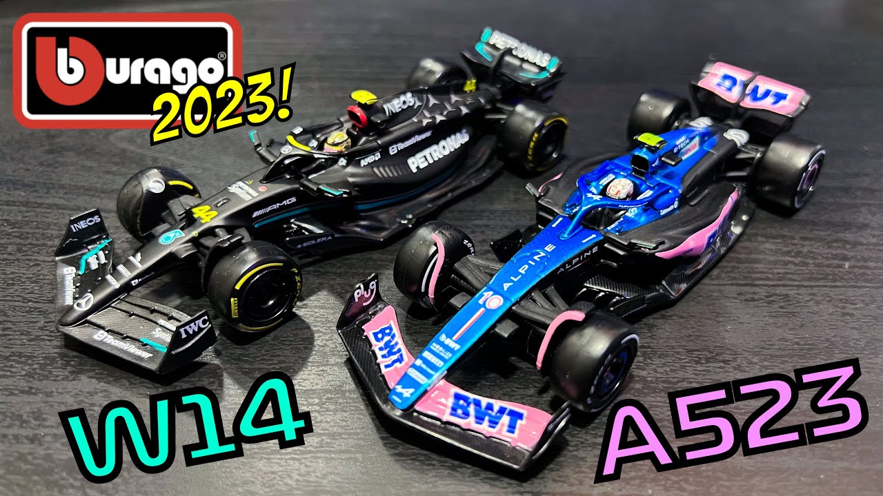 Обзор литых моделей Bburago F1 2023 года в масштабе 1:43 — Mercedes W14 и Alpine A523