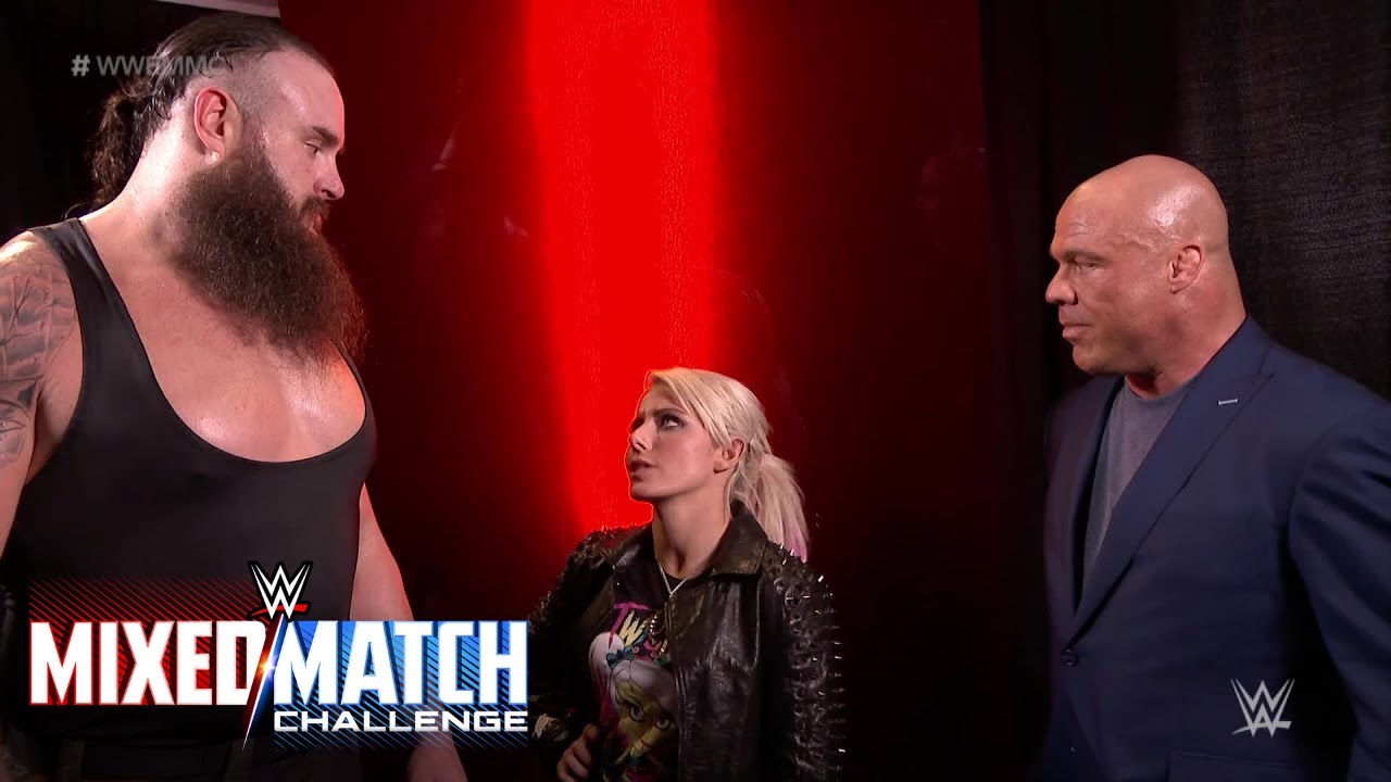 Курт Энгл сводит Алексу Блисс и Брауна Строумана в WWE Mixed Match Challenge