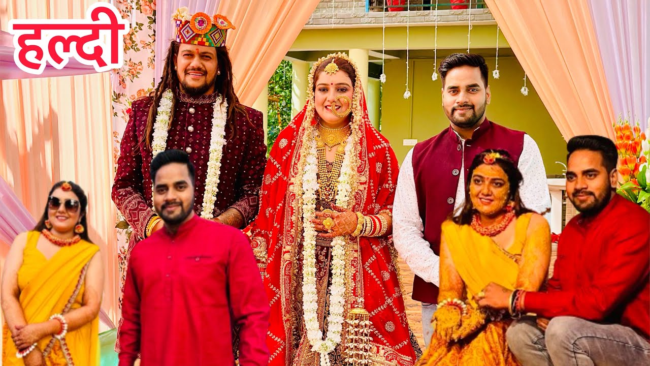 Hansraj Raghuwanshi । Hansraj raghuwanshi wife komal Saklani Haldi ￼  @HansrajRaghuwanshi #new