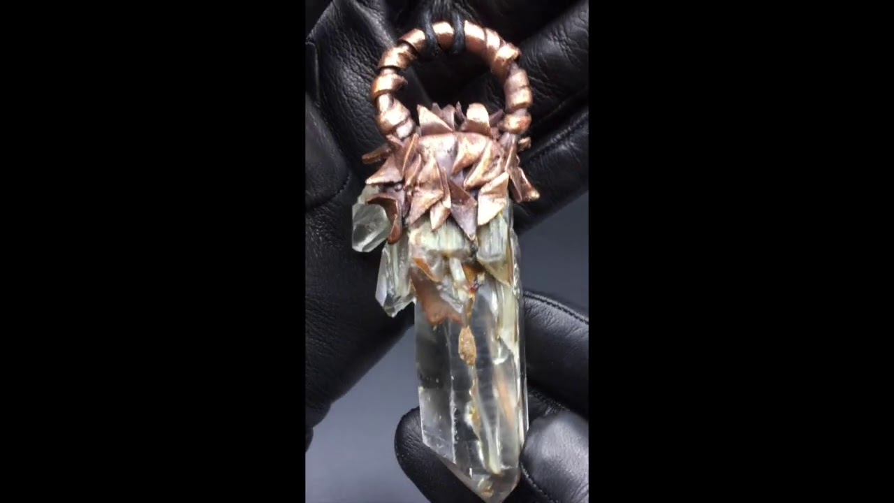 Amphibole Quartz / Angel Phantom Quartz Talisman Pendant A2