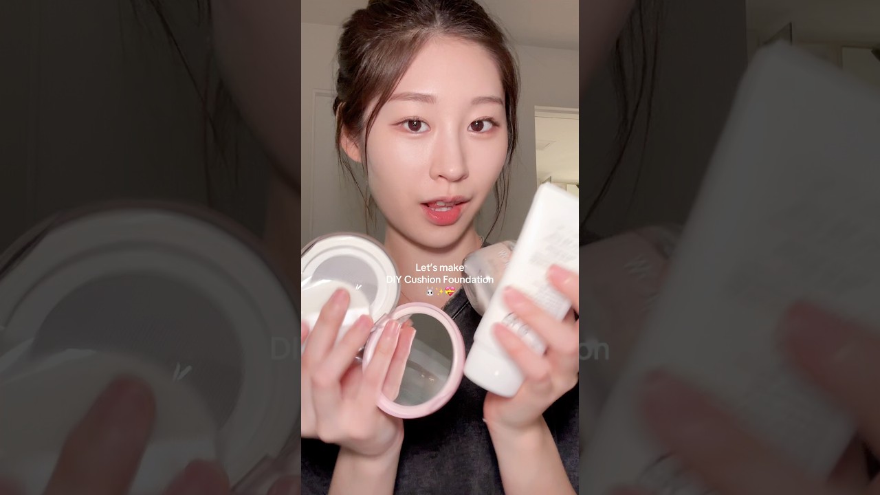 DIY cushion foundation✨ #makeup #kbeauty #skincare #cushionfoundation