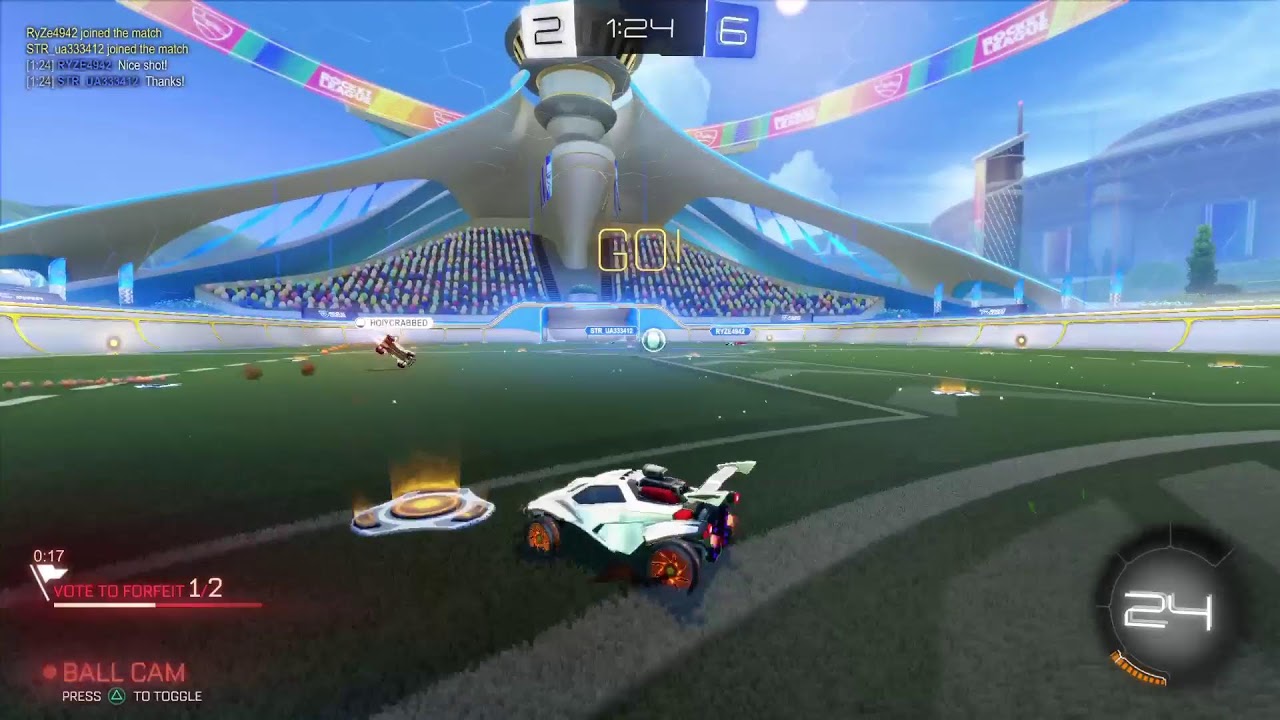 Playing rocket league🎮