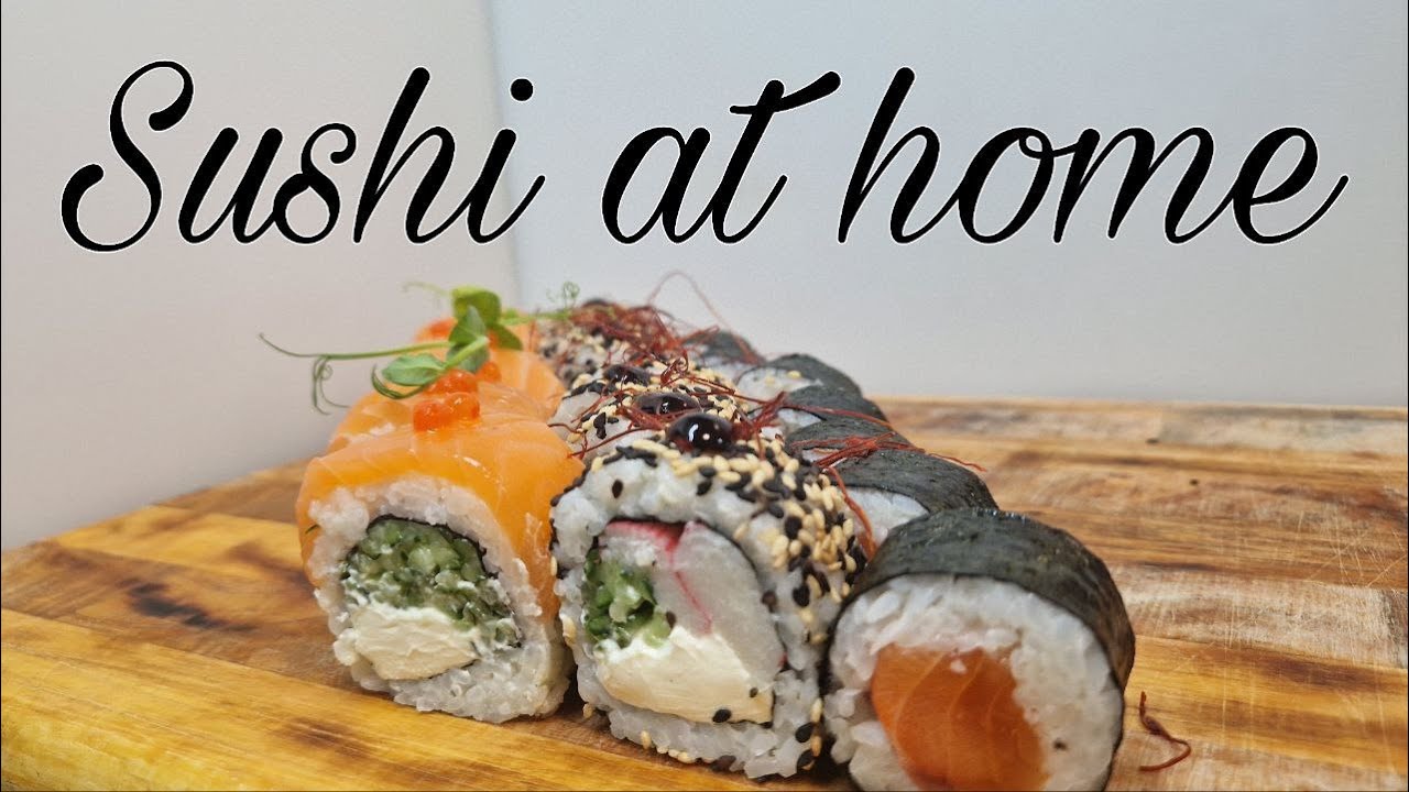 How to make sushi at home?! Three types of sushi rolls! SIMPLE RECIPE!