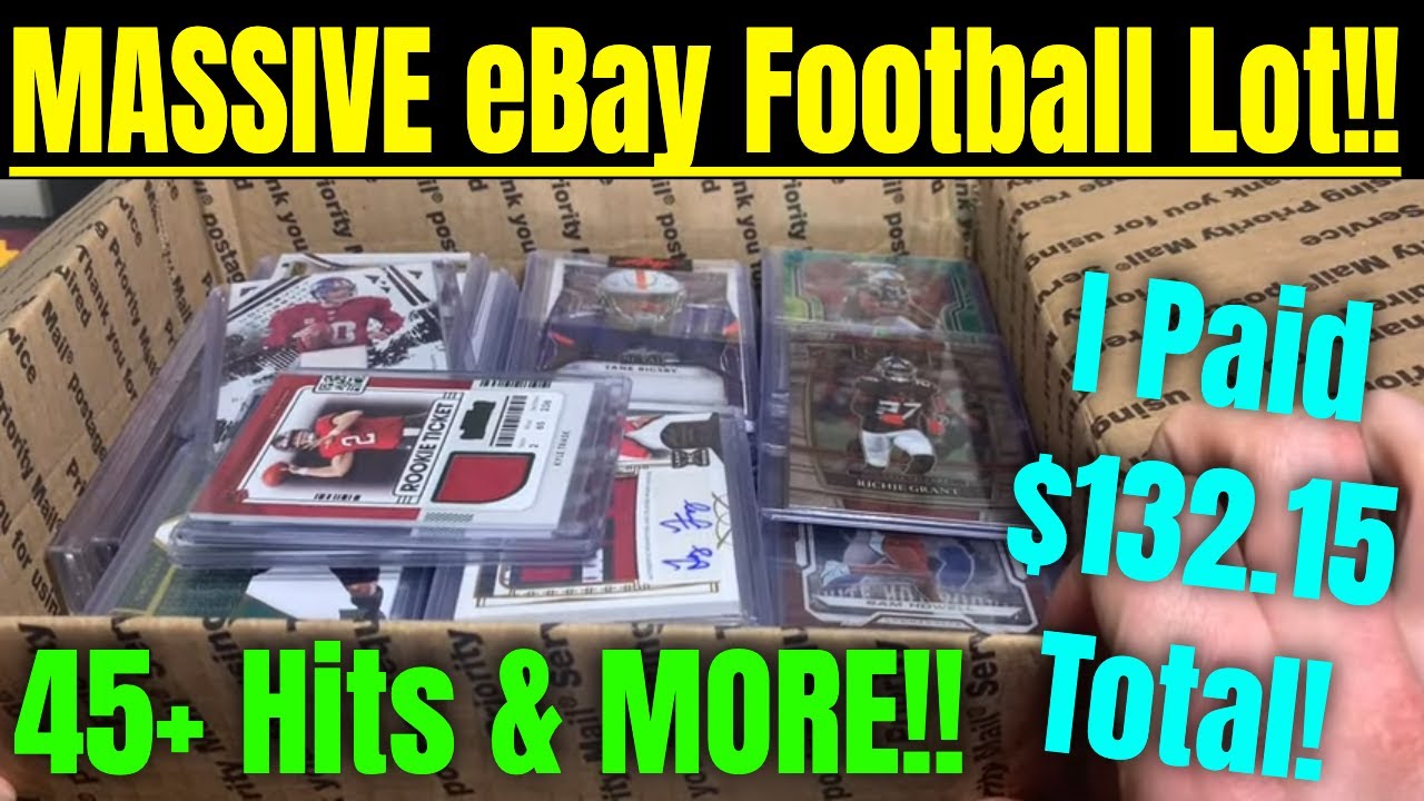 Absolutely MASSIVE eBay Football Card Lot Find! I Paid $132.15 For The ENTIRE Lot - 45+ Hits & More!