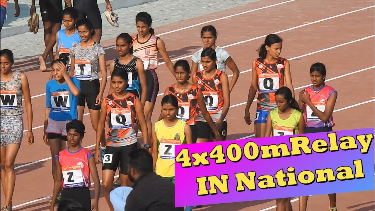 U-17 Girls 4x400m Relay in 65th  School National Athletics Championship 08 Dec. 2019 Sangrur PUNJAB