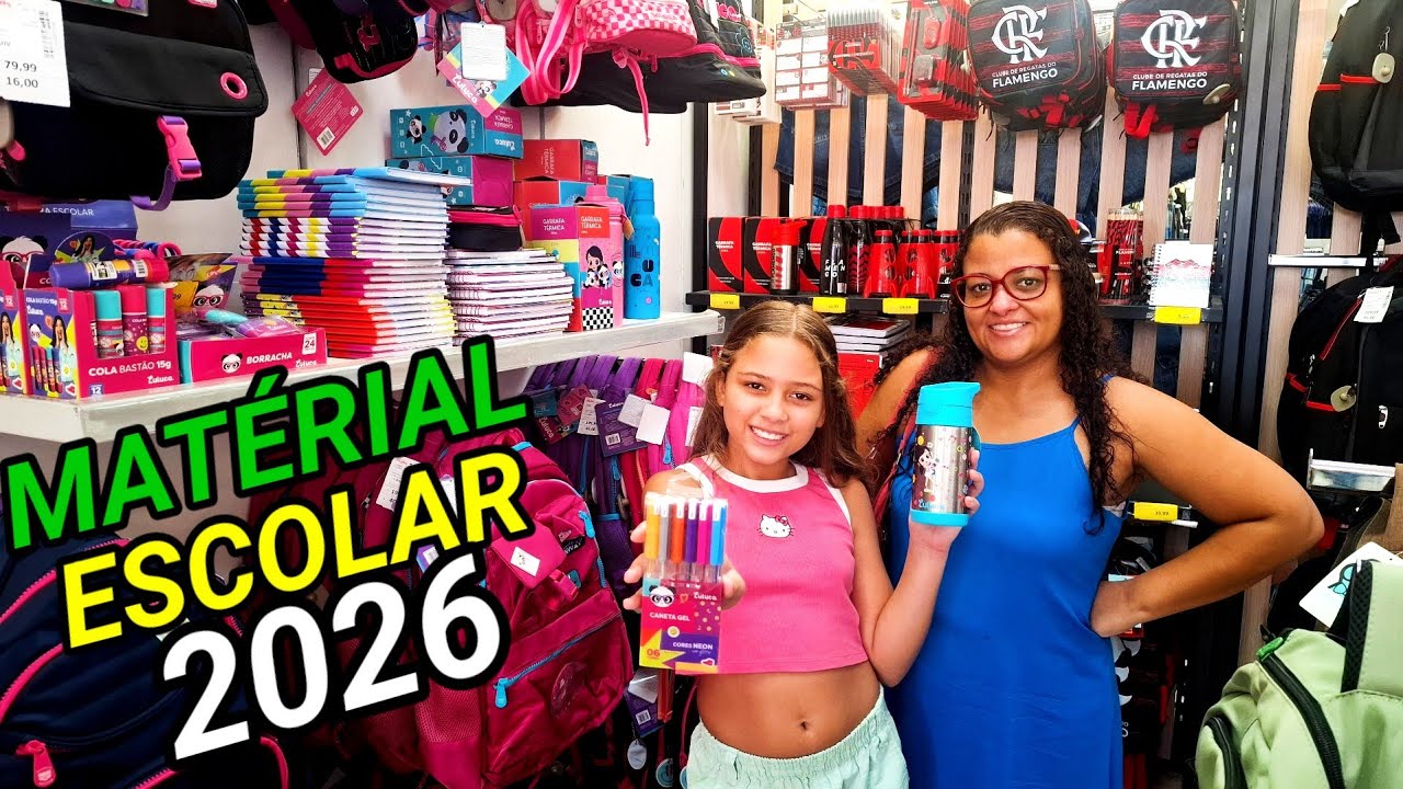 COMPRANDO MEU MATÉRIAL ESCOLAR 2026 | Bebella 