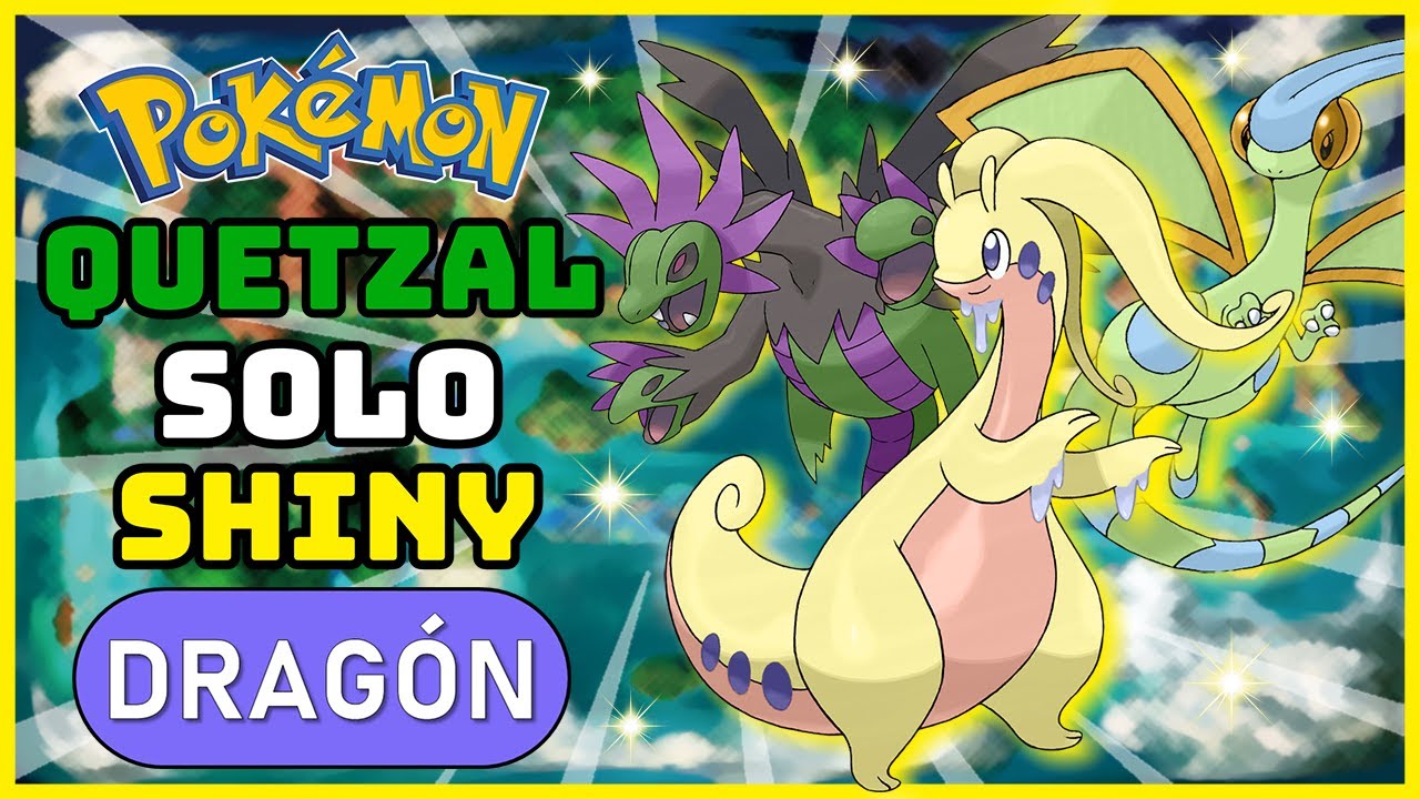 ✨🐉[RETO HARDCORE] POKÉMON QUETZAL USANDO SOLO POKÉMON SHINY DE TIPO DRAGÓN!? | Gran Autor.