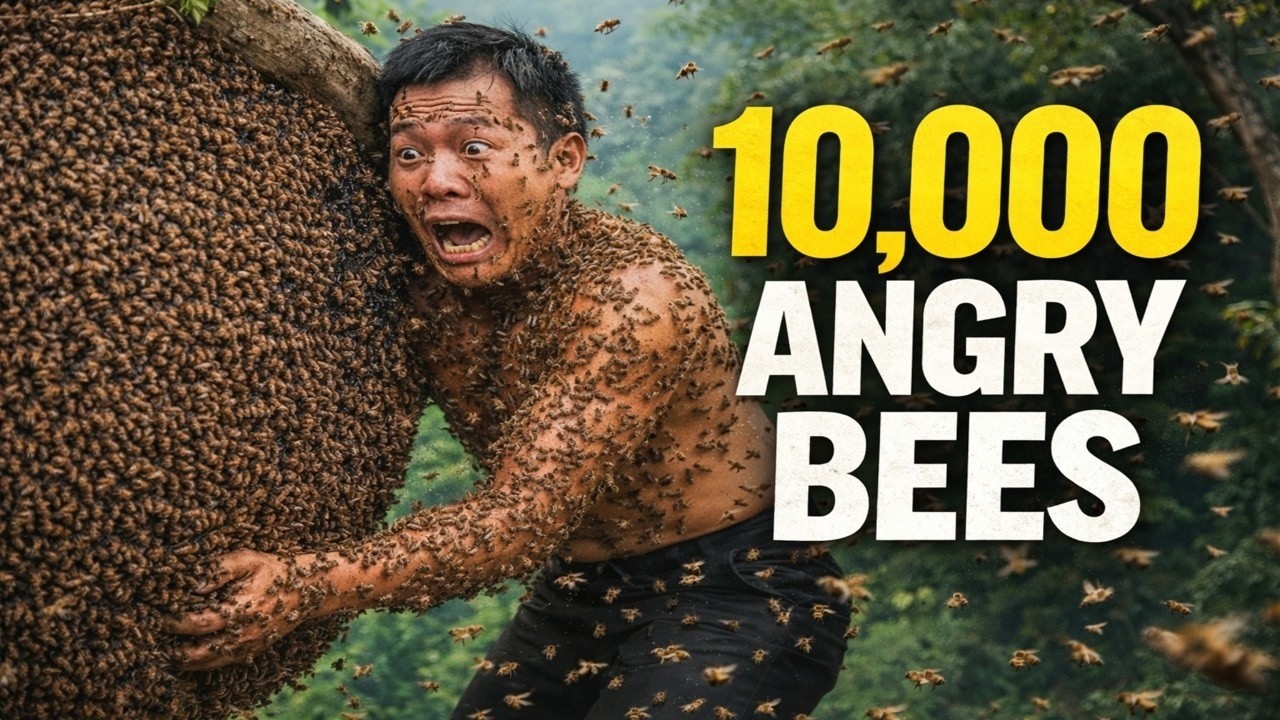 Cosecha Increíble de un Panal Gigante – Miles de Abejas Protegiendo la Miel 🐝