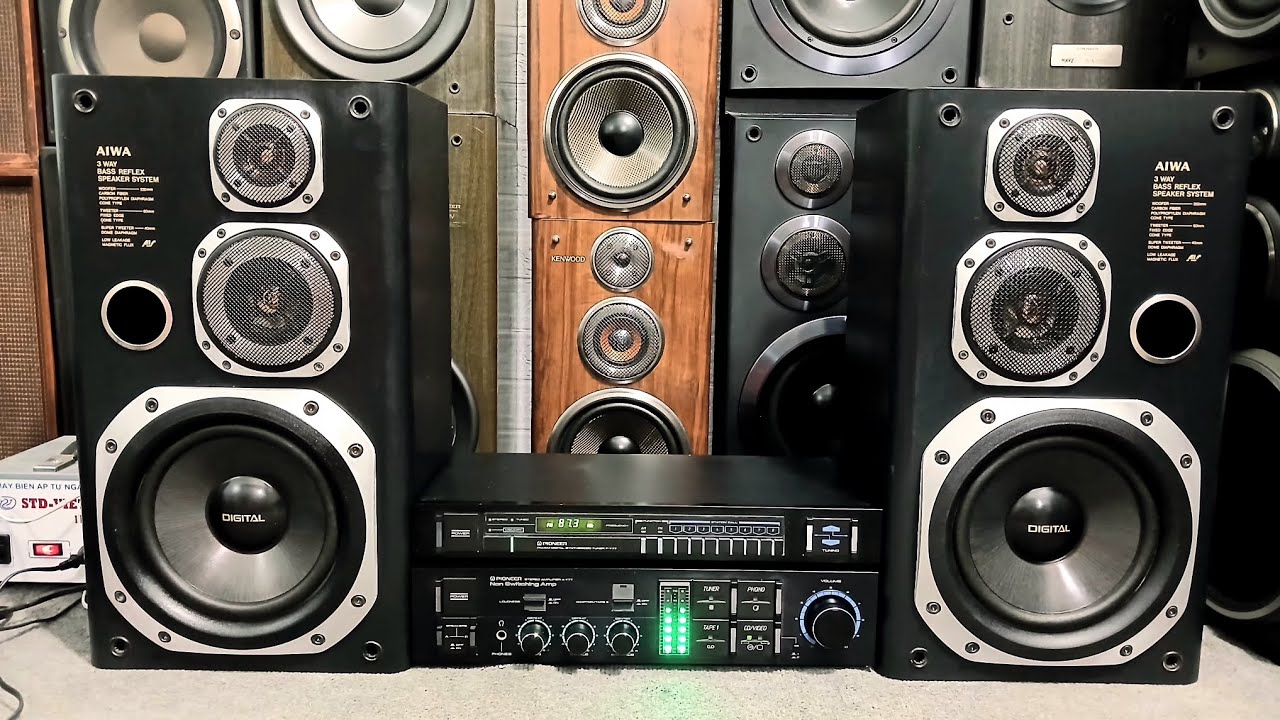 Zin tuyệt đối cặp AIWA chơi đa loại nhạc bass thả sâu ấm mib to lời rõ treble cực kỳ sáng 0384688134