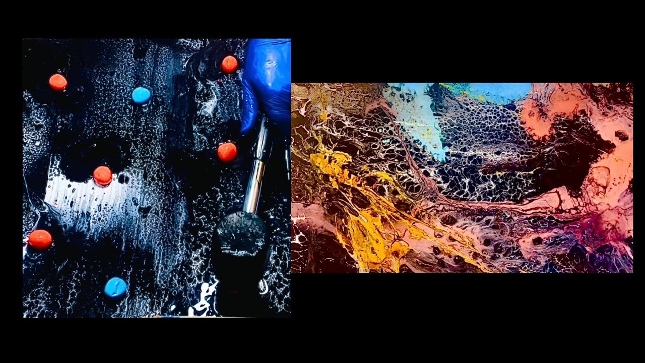 (111) Paint BOMBS 💣 COSMIC EXPLOSION Swipe! So fun & cool! 👀 #fluidart #acrylicpouring #abstractart 