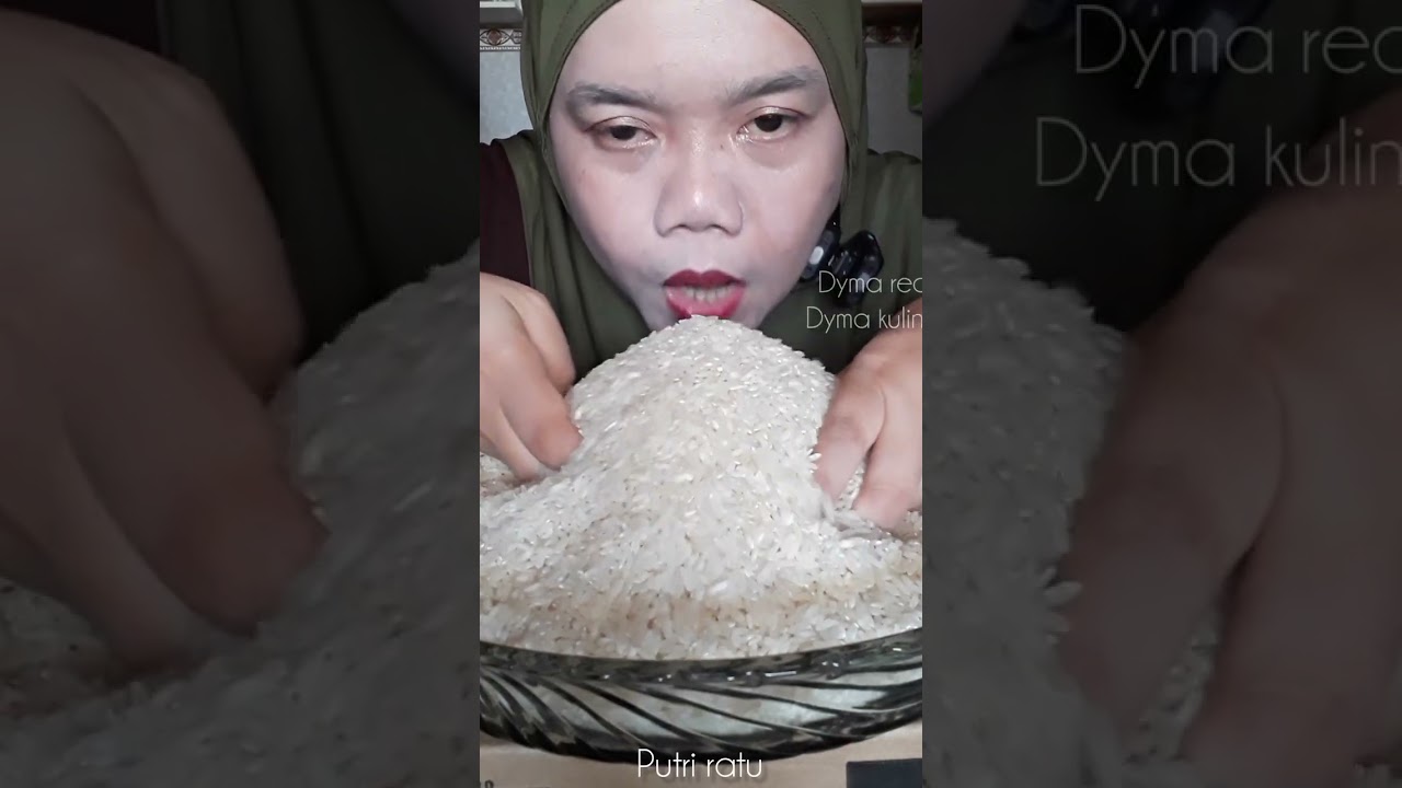 DYMA CULINARY 💕Putri Ayu's Rice💕Eating Raw Rice #asmr #mukbang #asmrsounds @Dymakuliner @dymavlog