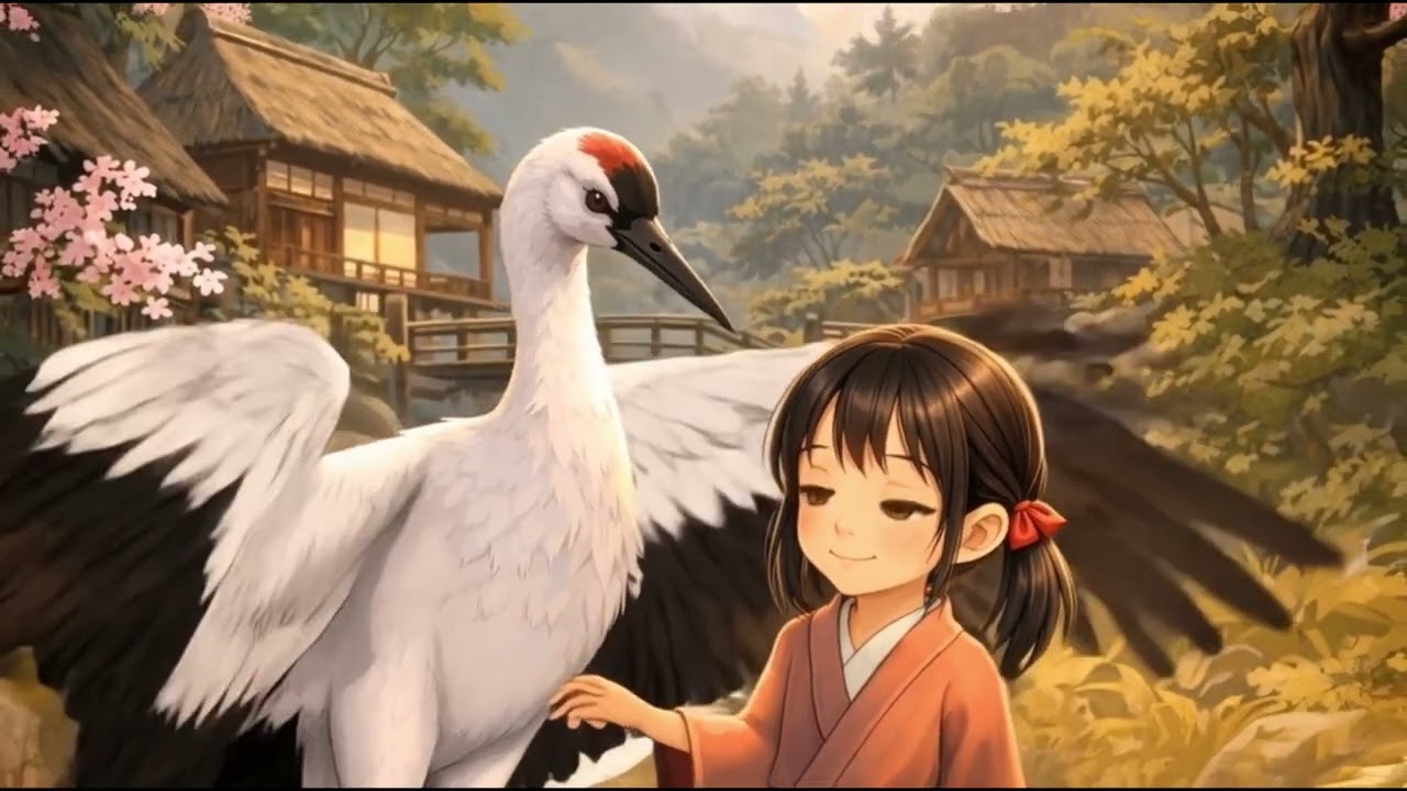 🌸 Hana and the Paper Crane | A Heartwarming Japanese Folk Tale for Kids ✨