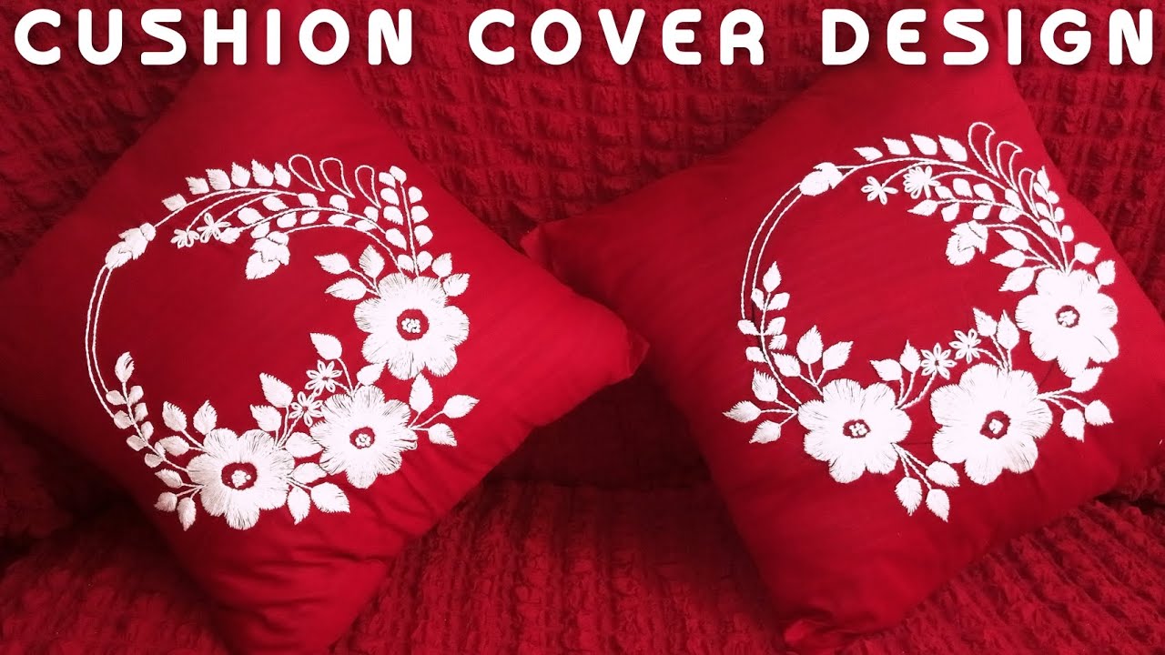 Cushion Cover Design Embroidery Tutorial //হাতের সেলাই করা সুন্দর একটি কুশন কভার ডিজাইন