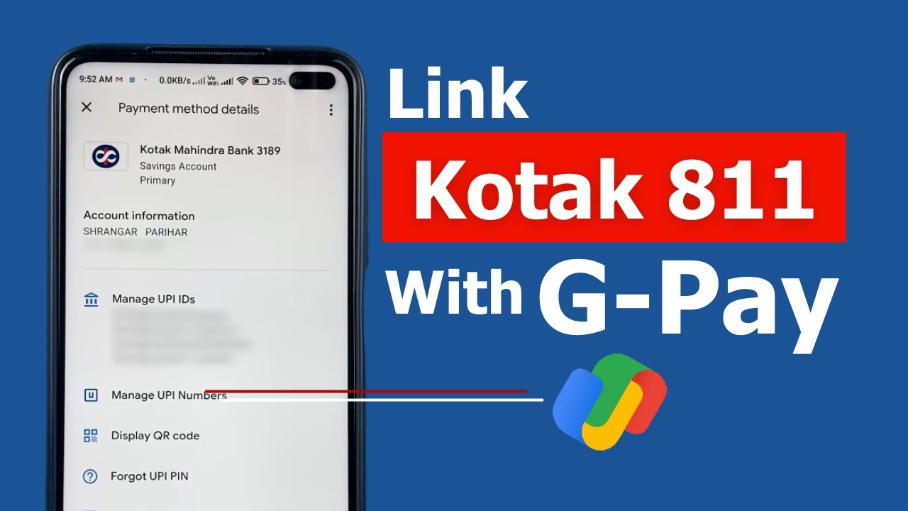 How to Link Kotak 811 Account to Google Pay? | Google Pay Tutorial