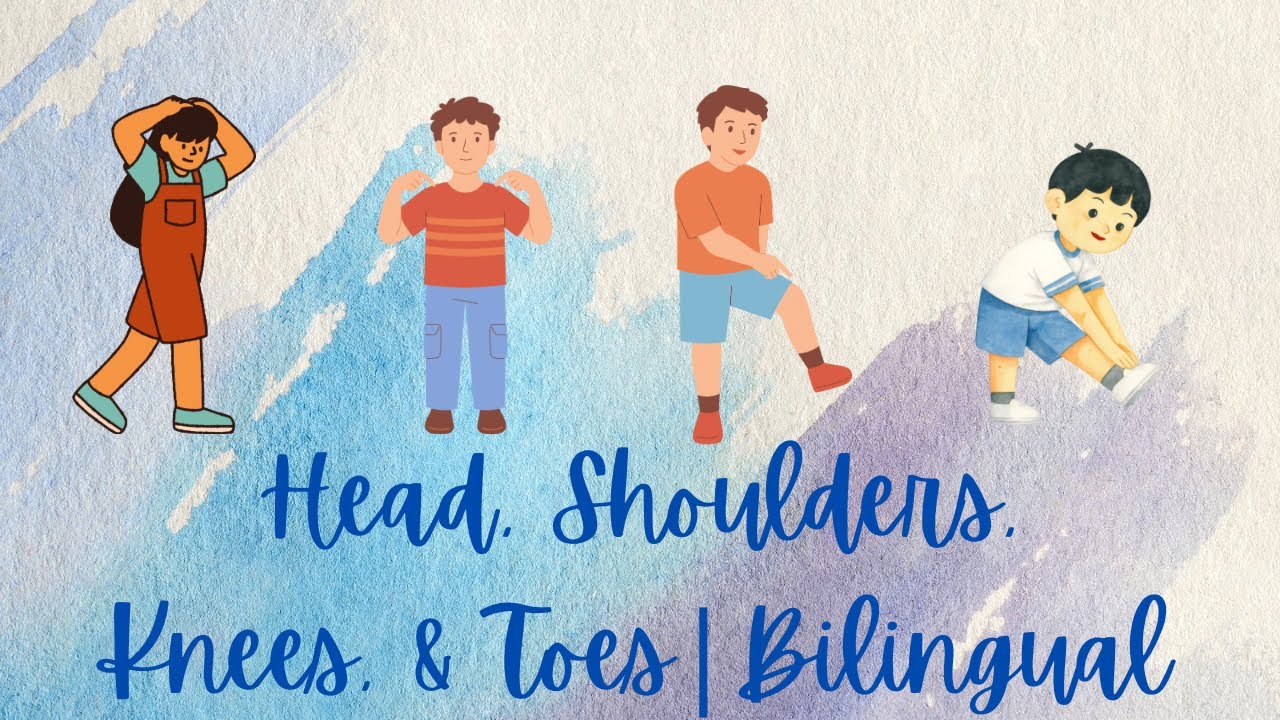 Head Shoulders Knees & Toes | @JaneSingAlongs | Bilingual Spanish Kids & Baby Christian Learning